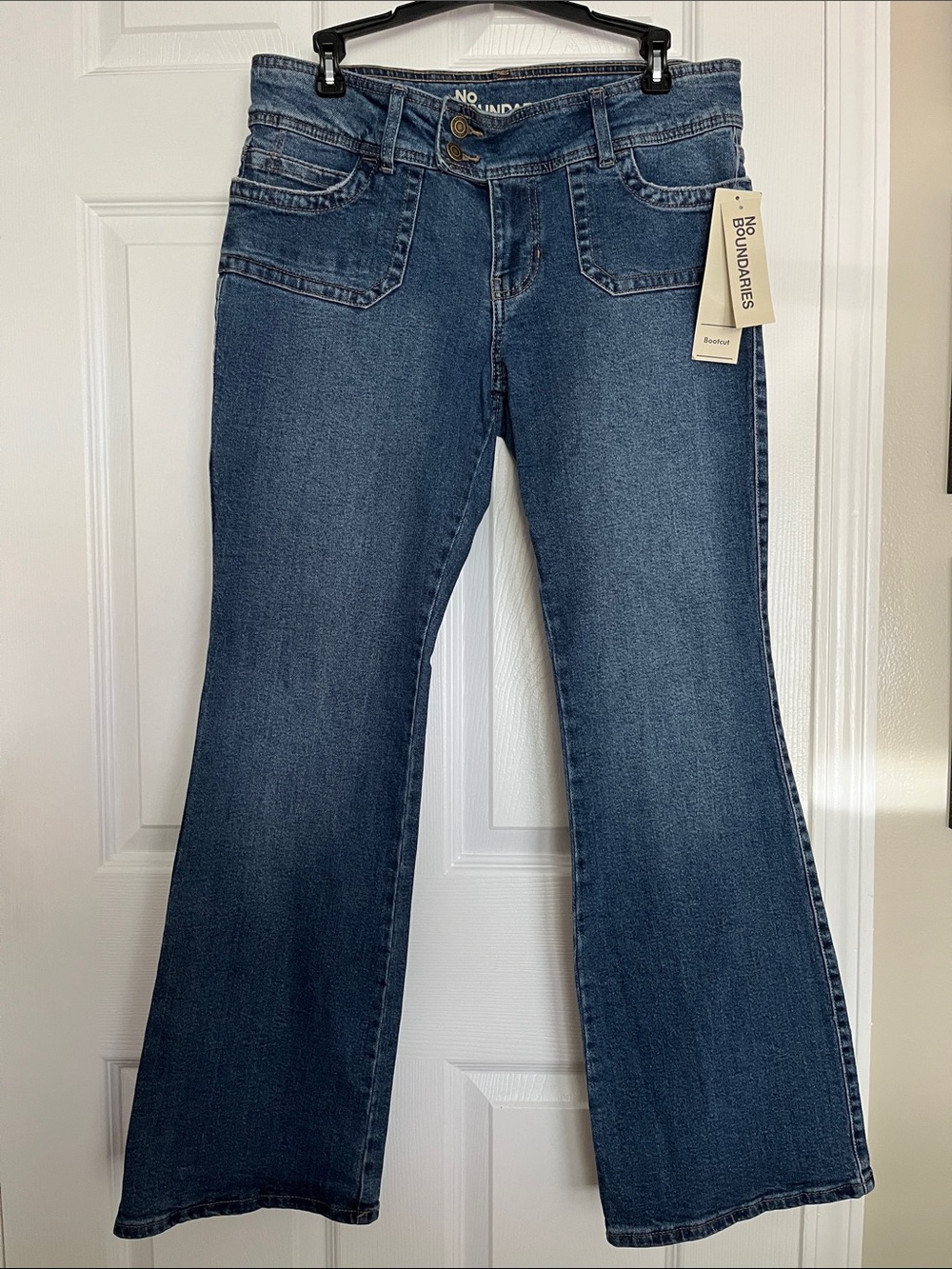 No Boundaries Women's Blue Flare Jeans
